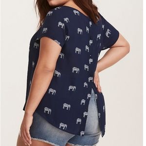 🐘Torrid elephant georgette blouse